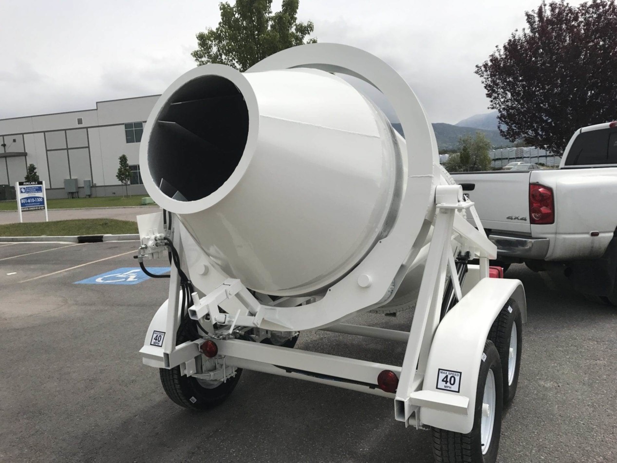 Portable Concrete Mixer 1 1/4 Cubic Yards Mix Right 2DH-1 Pickup Truck Towed at Right Manufacturing Systems Inc.