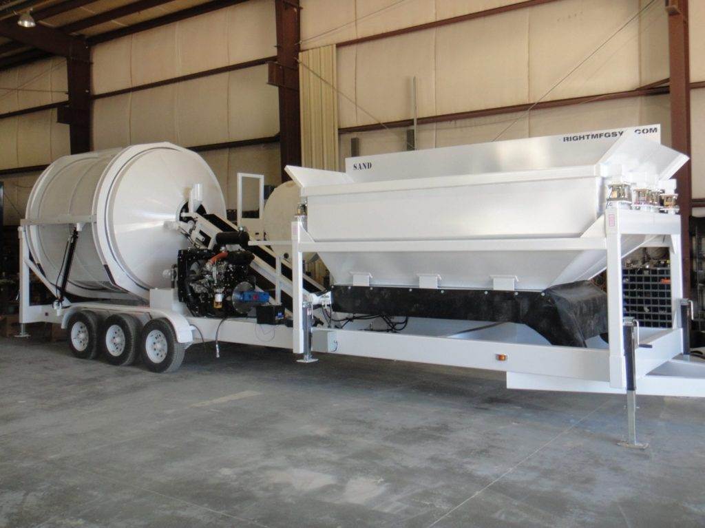 Portable Concrete Mixer Batching Plant 4 Cubic Yards Mix Right EZ 4-12-2 in Right Manufacturing Systems Inc. Shop