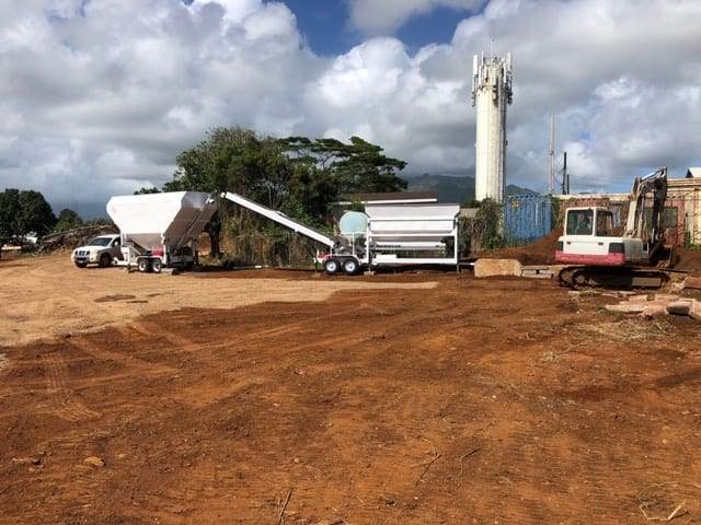 Portable Concrete Batching Plant 12+ Cubic Yards Automated Mix Right 2CL-12-2 & Portable Cement Silo 7SL On Site by Right Manufacturing Systems Inc.
