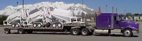 Tumble Right Rock Tumblers Shipping Product on Semi Truck at Right Manufacturing Systems Inc.