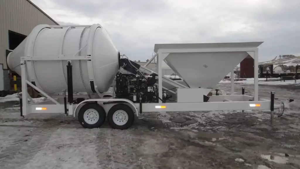 Portable Concrete Mixer Batching Plant 4 Cubic Yards Mix Right EZ 4-5 at Right Manufacturing Systems Inc.
