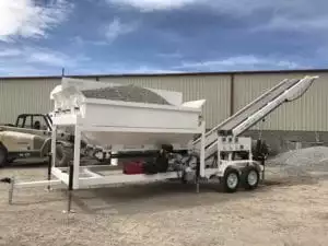 Portable Concrete Batching Plant 12+ Cubic Yards Mix Right 2CL-12-2 at Right Manufacturing Systems Inc. Lindon, Utah
