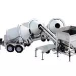 Portable Concrete Batching Plant 5+ Cubic Yards Mix Right 2CL-5 3 Position & Portable Concrete 2 Cubic Yards Mixers 2DH-2 by Right Manufacturing Systems Inc.