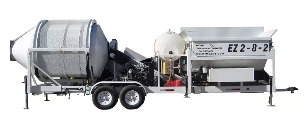 Portable Concrete Mixer Batching Plant 2 1/2 Cubic Yards Mix Right EZ 2-8-2 by Right Manufacturing Systems Inc.