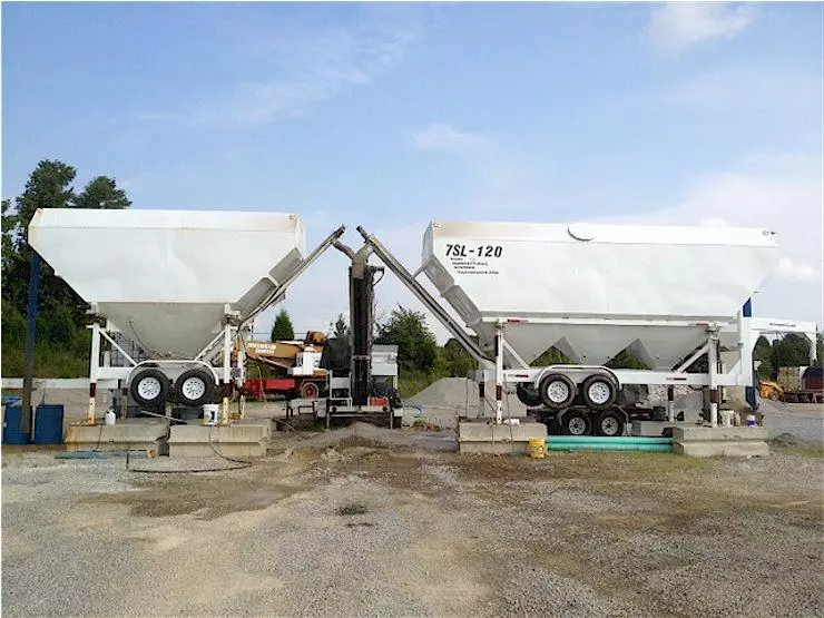 Portable Cement Silos 35 & 55 Ton Mix Right 7SL-80 & 7SL-120 & Portable Concrete Batching Plant 8+ Cubic Yards Automated 2CL-8-2 by Right Manufacturing Systems Inc.