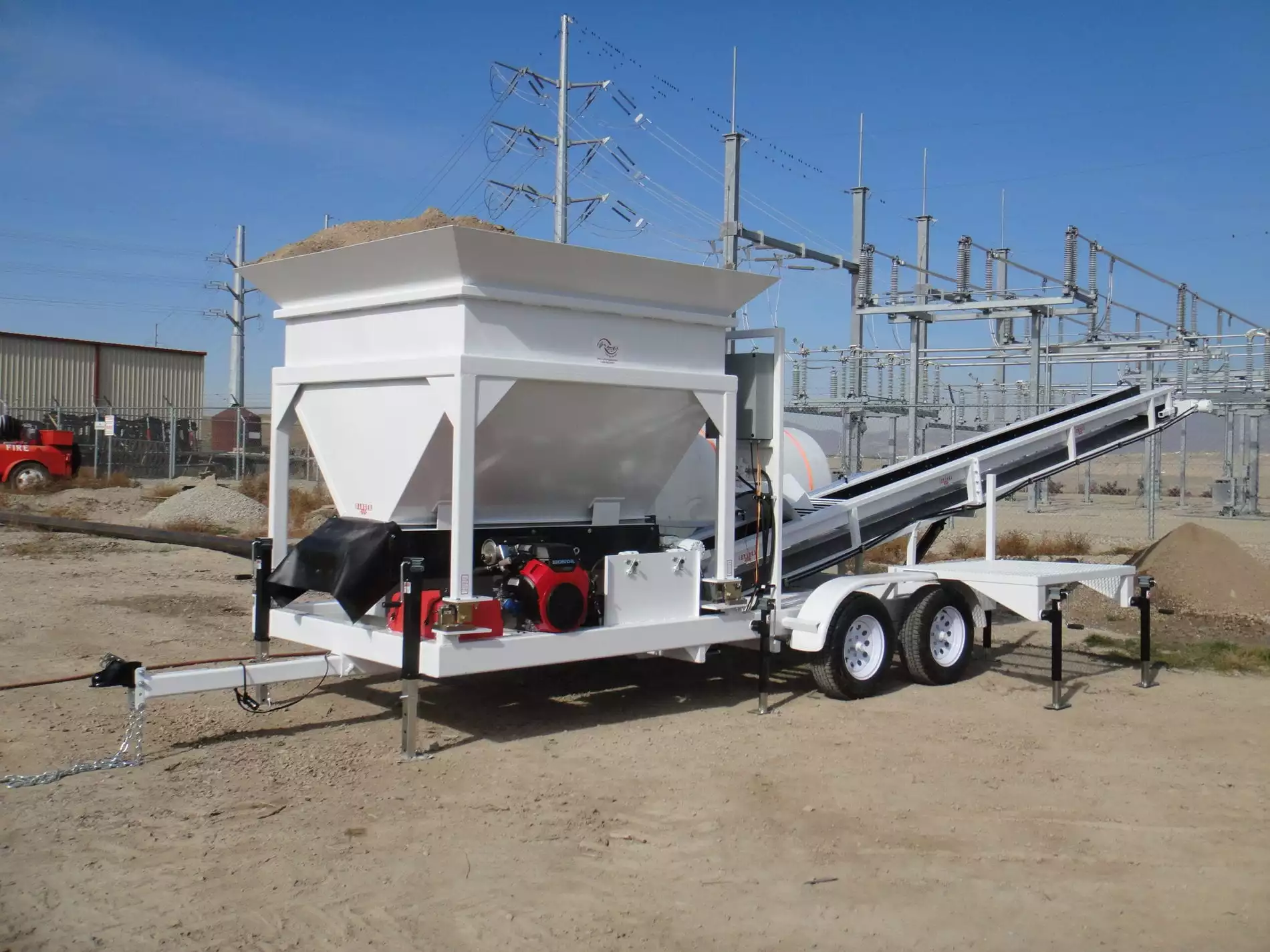 Portable Concrete Batching Plant 8+ Cubic Yards Mix Right 2CL-8 at Right Manufacturing Systems Inc. Lindon, Utah