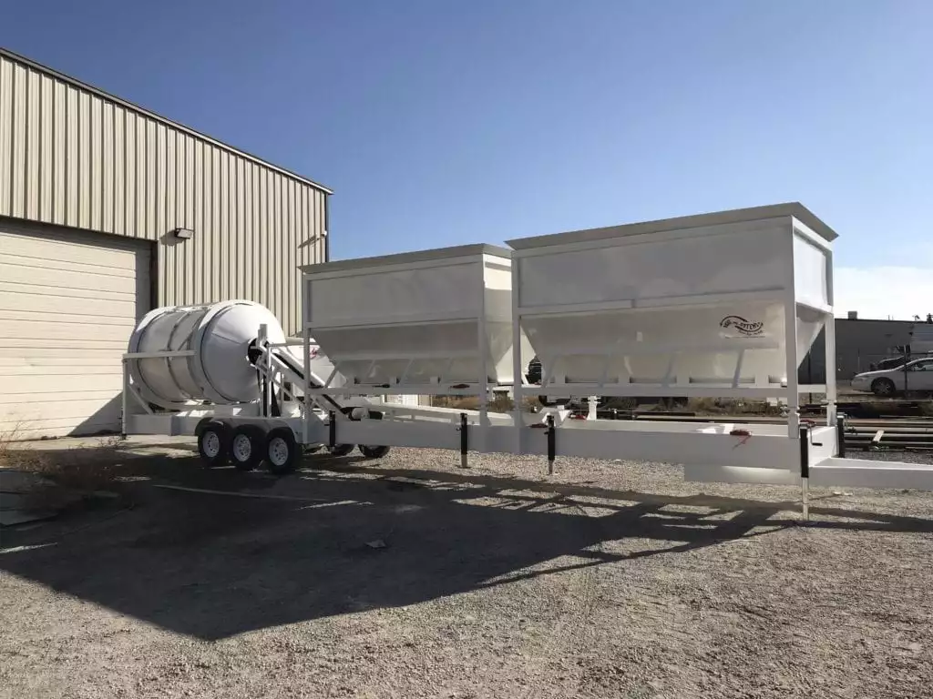 Portable Concrete Mixer Batching Plant 4 Cubic Yards Automated Mix Right EZ 4-24-2 at Right Manufacturing Systems Inc.