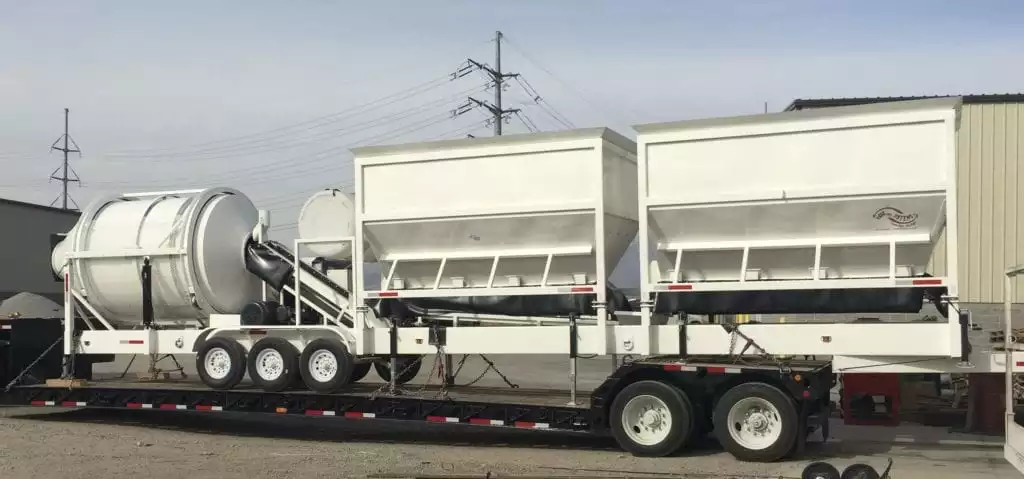 Portable Concrete Mixer Batching Plant 4 Cubic Yards Mix Right EZ 4-24-2 On Trailer at Right Manufacturing Systems Inc.