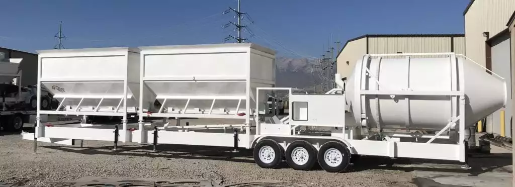Portable Concrete Mixer Batching Plant 4 Cubic Yards Mix Right EZ 4-24-2 at Right Manufacturing Systems Inc. Lindon, Utah